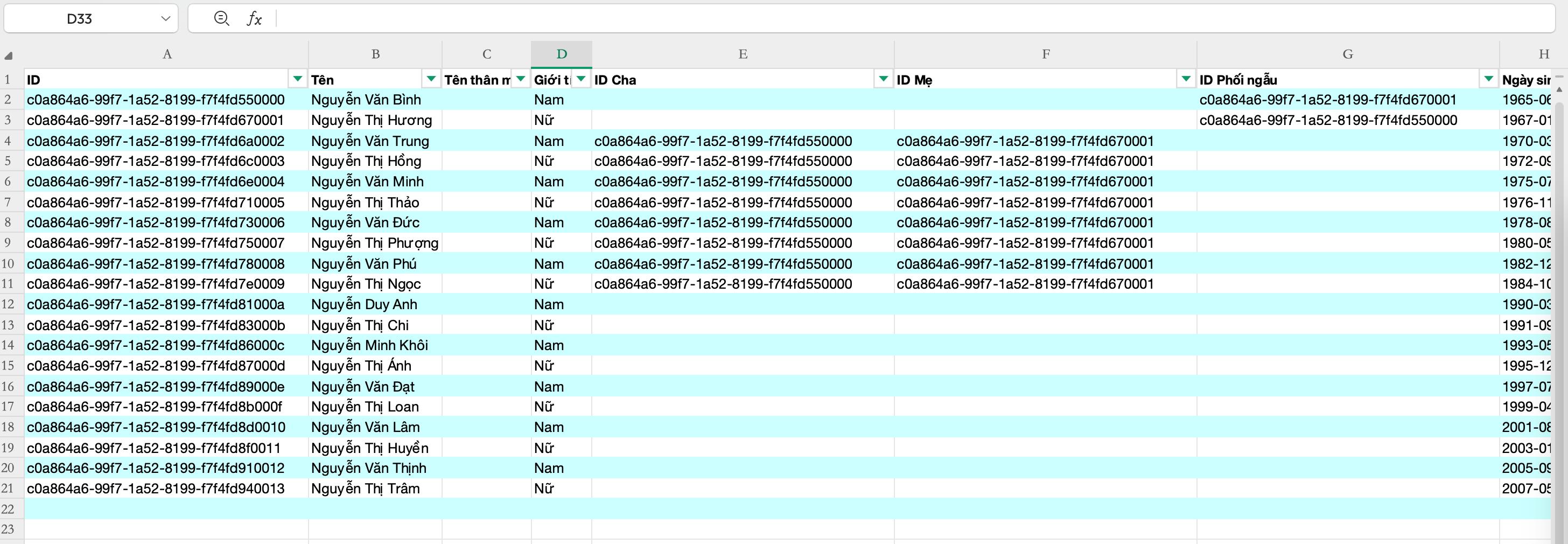 Hướng dẫn thêm hàng loạt thành viên một lần vào gia phả miễn phí
